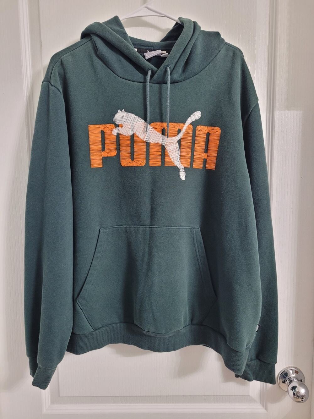 Puma Big Logo Hoodie Mens XXL GreenPullover Sweatshirt. B3